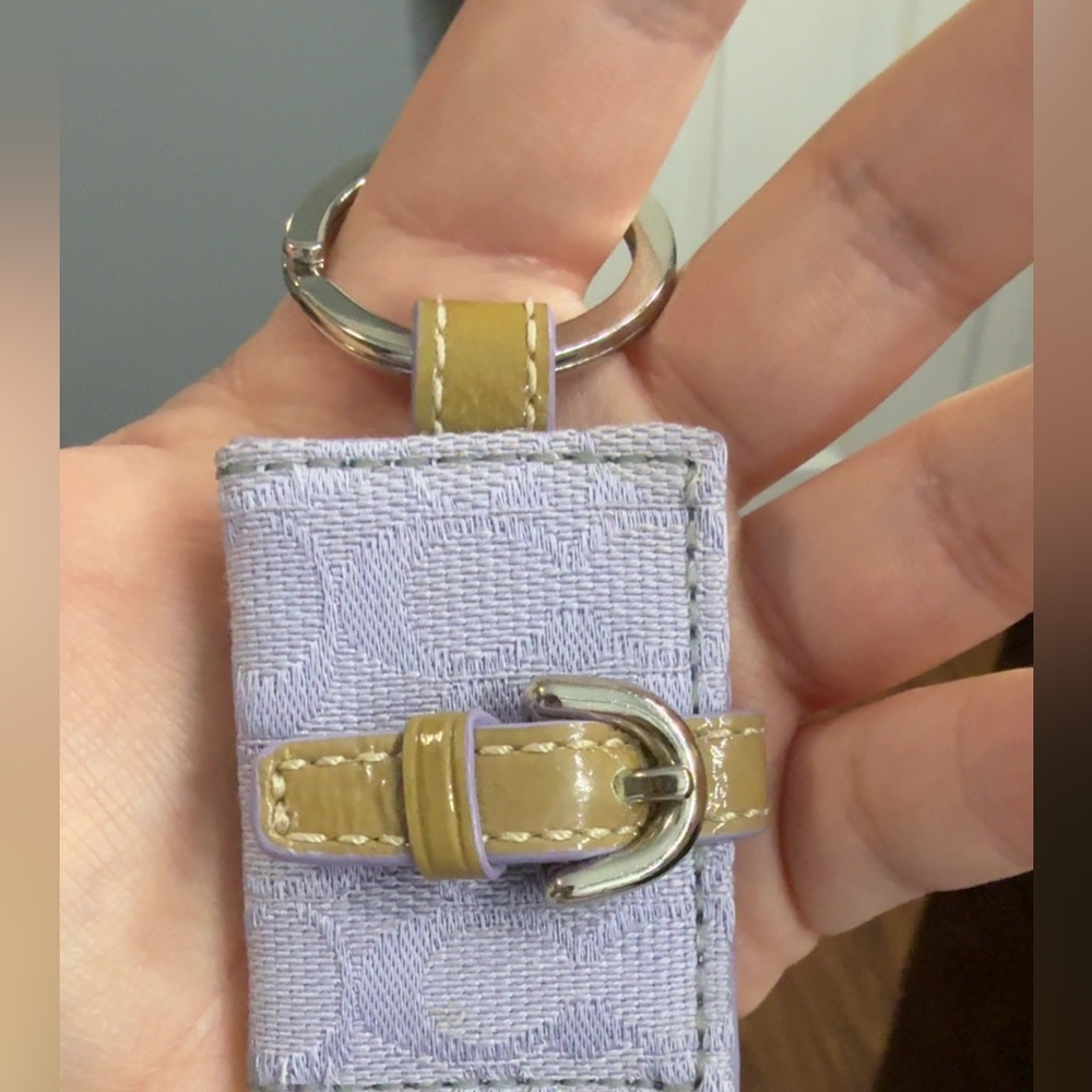 Lavender coach photo keychain